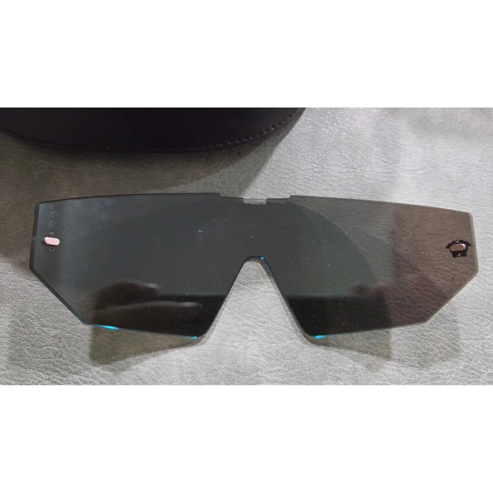 Versace Blue Mirrored Shield Replacement Lens with Medusa Head and Case